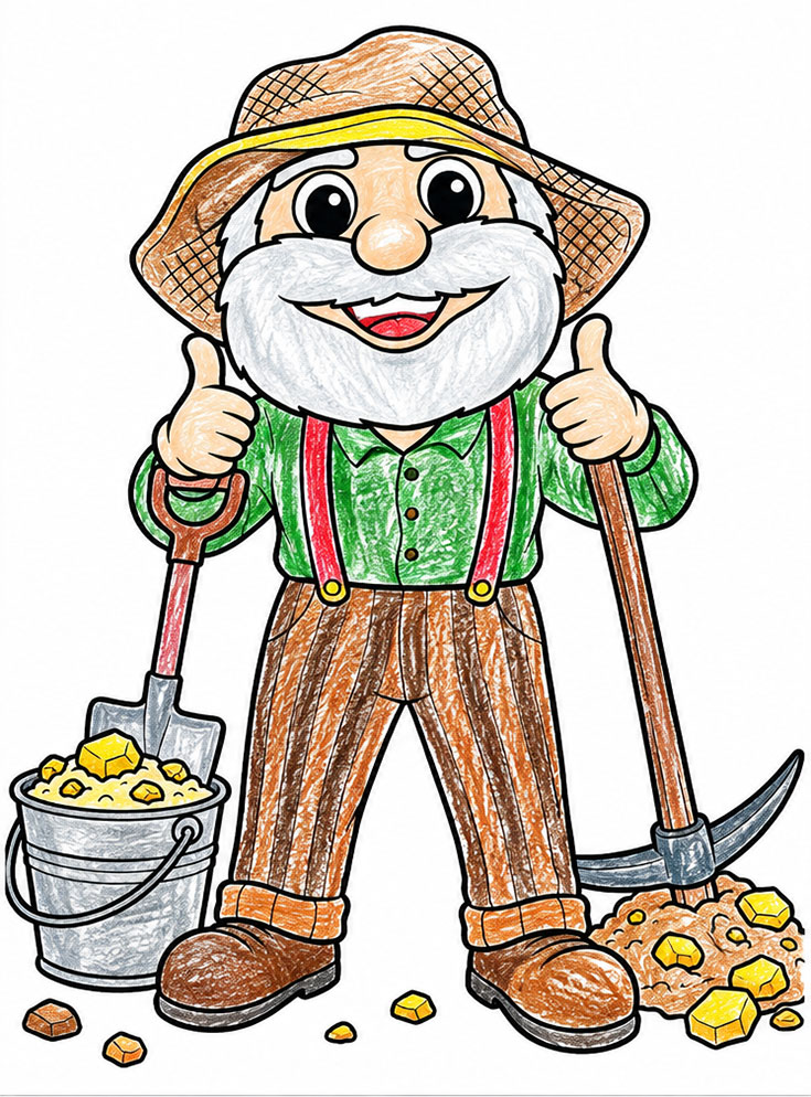 Gympie Gold Rush Little Diggers Colour-in Competition