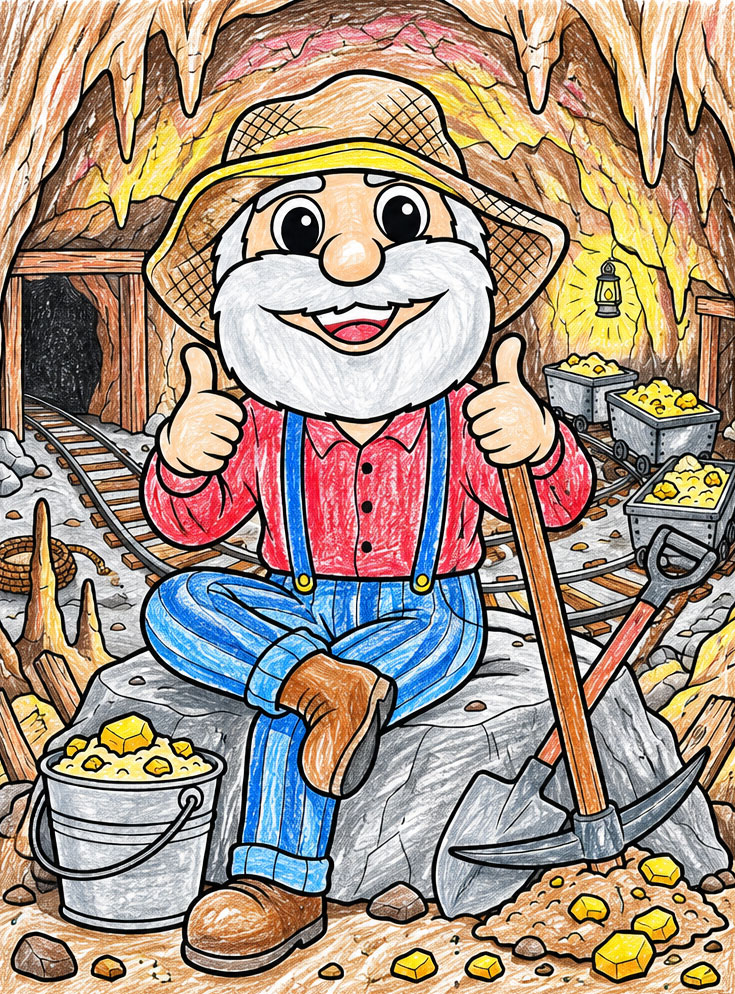Gympie Gold Rush Little Diggers Colour-in Competition
